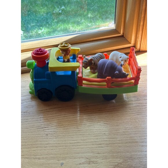 Fisher Price Little People Choo Choo Zoo Train Conductor Polar Bear Rhino Tiger - Picture 4 of 8